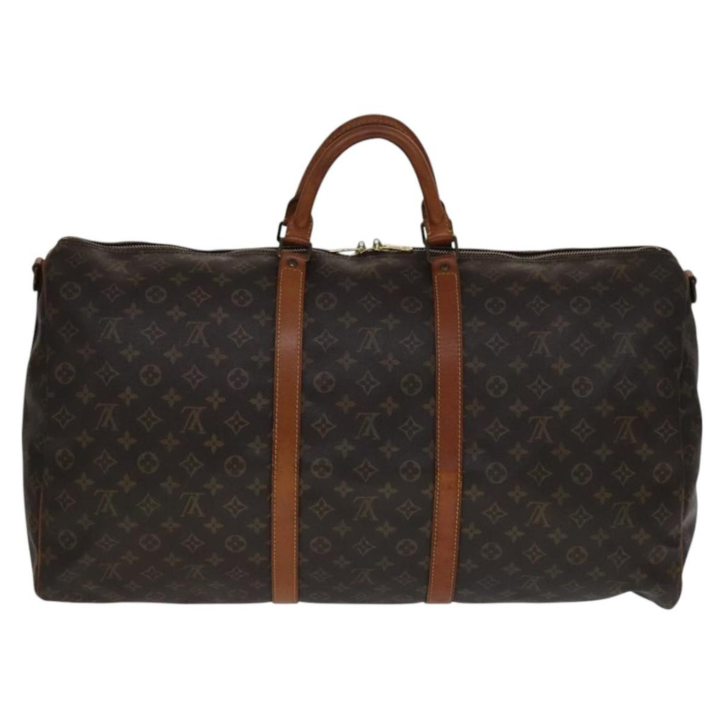 Louis Vuitton Keepall Bandouliere Bag Monogram Canvas Brown Canvas Travel Bag