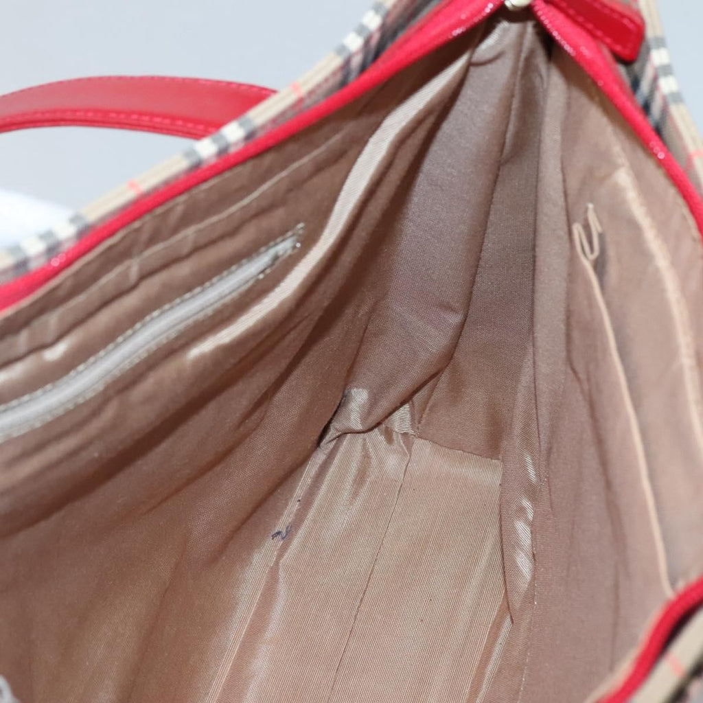 Burberry Nova Check Tote Canvas And Leather Beige Canvas Tote Bag