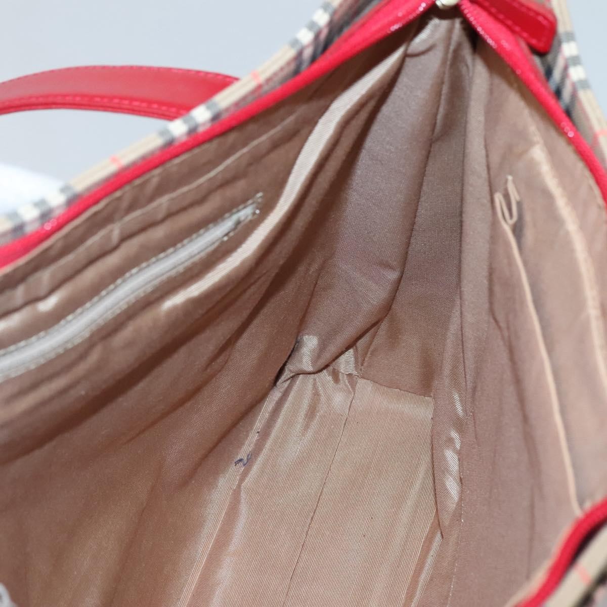 Burberry Nova Check Tote Canvas And Leather Beige Canvas Tote Bag