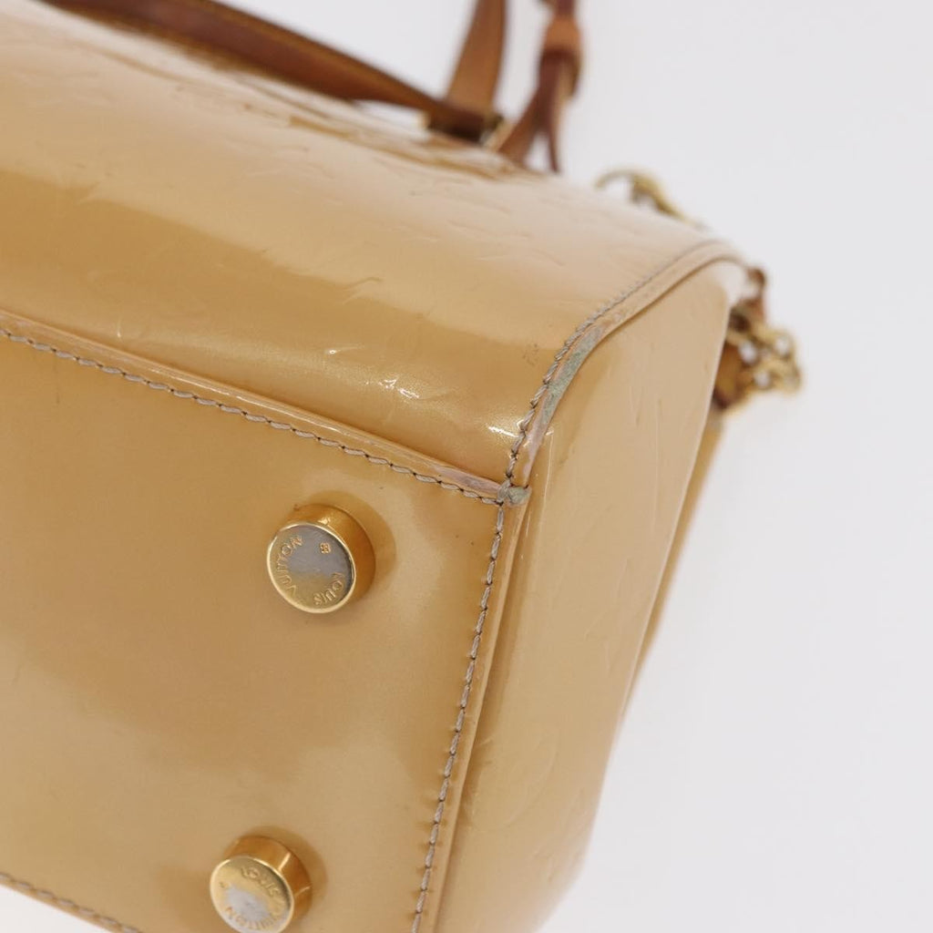 Louis Vuitton Blair Monogram Vernis Beige Patent_Leather Handbag