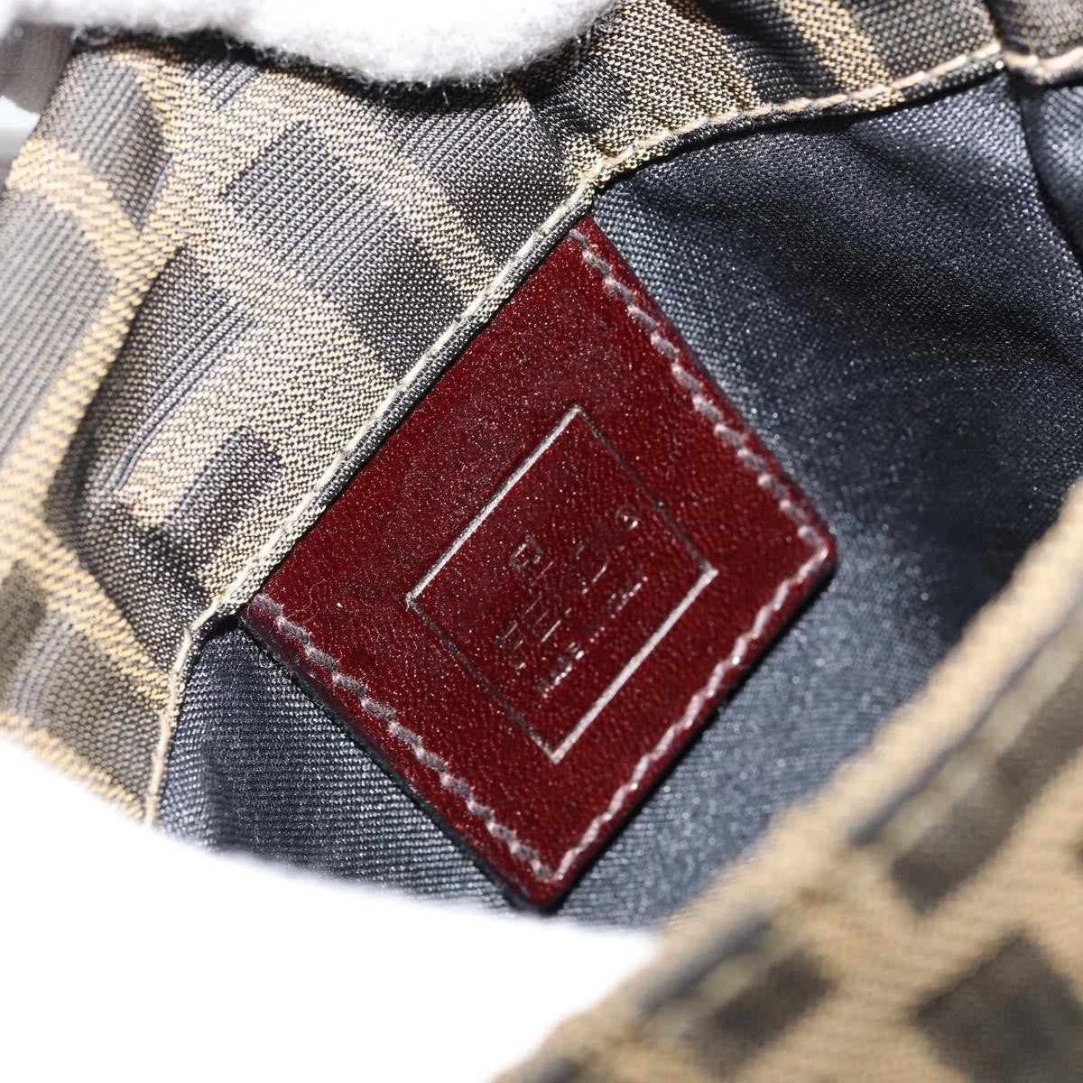 Fendi Flat Messenger Bag Zucca Canvas Brown Canvas Shoulder Bag Bag