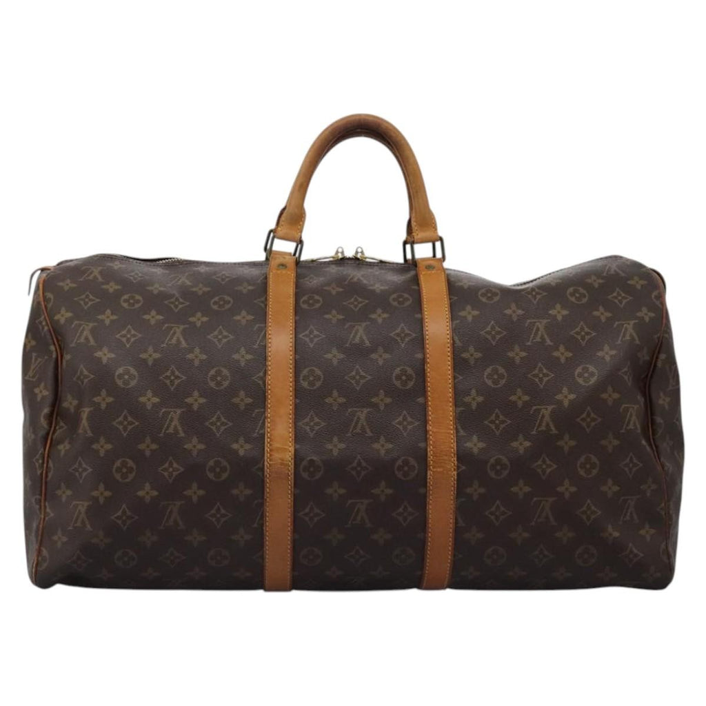 Louis Vuitton Keepall Bag Monogram Canvas Brown Canvas Travel Bag