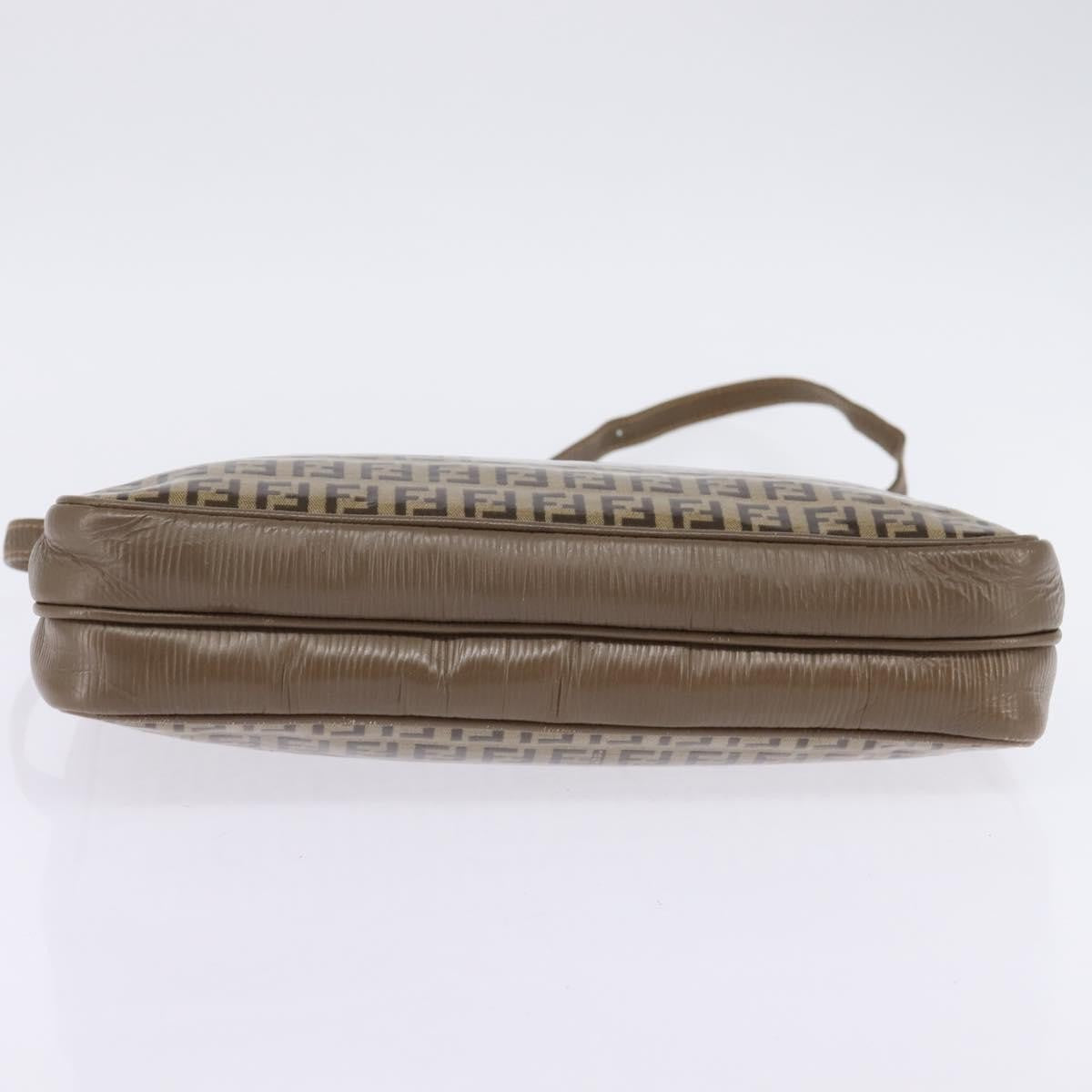 Fendi Vintage Zip Crossbody Bag Zucchino Canvas Beige Canvas Shoulder Bag Bag