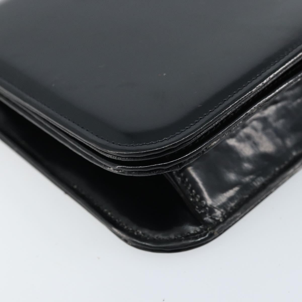 Chanel Wallet On Chain Quilted Patent Black Patent_Leather Shoulder Bag Bag