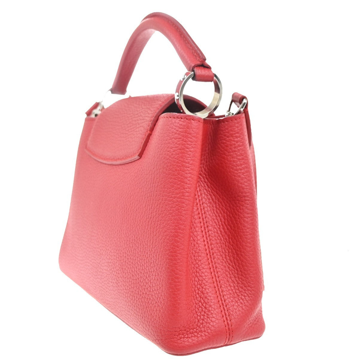 Louis Vuitton Capucines Bag Leather Red Leather Handbag
