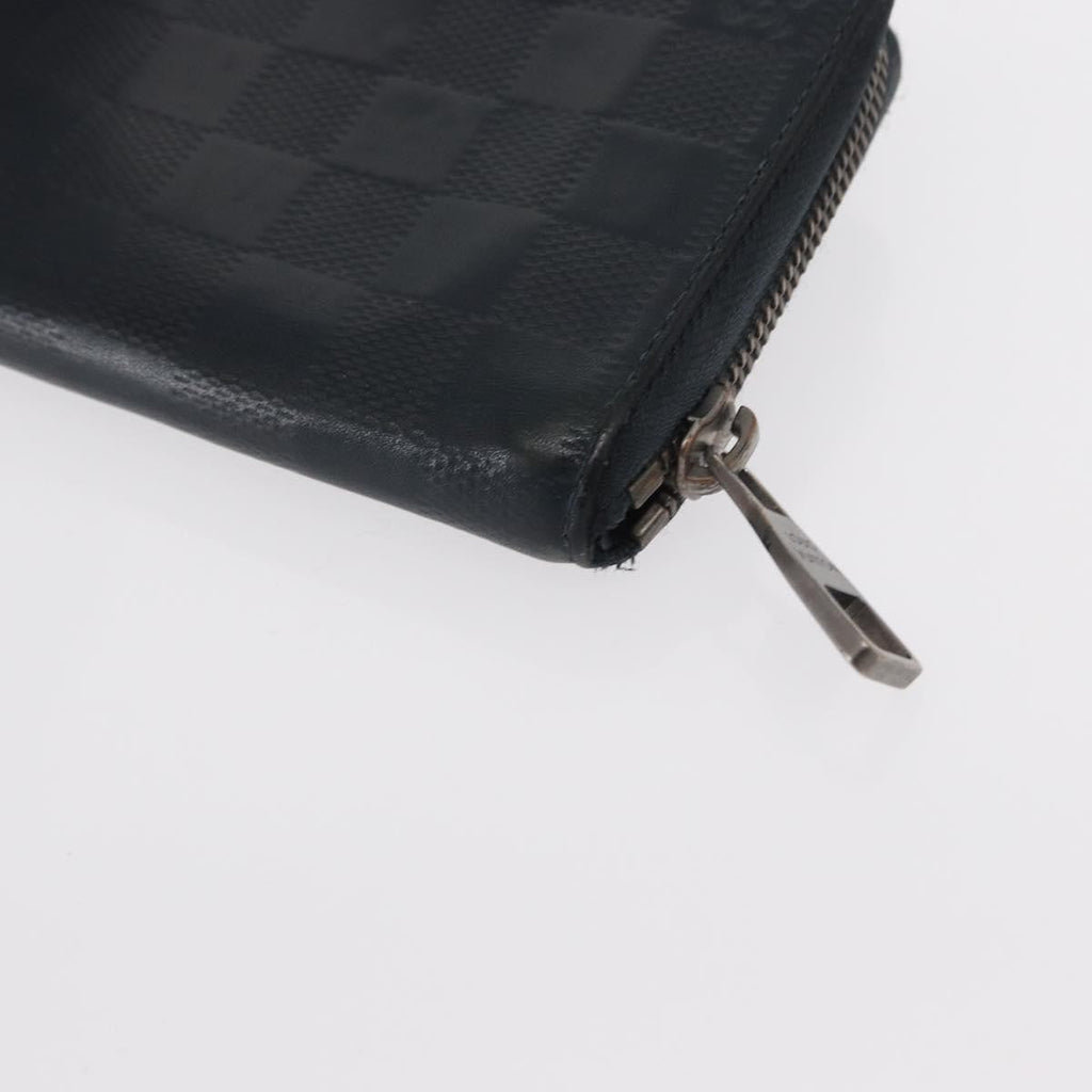Louis Vuitton Zippy Wallet Vertical Damier Infini Leather Navy Leather Wallets Accessory