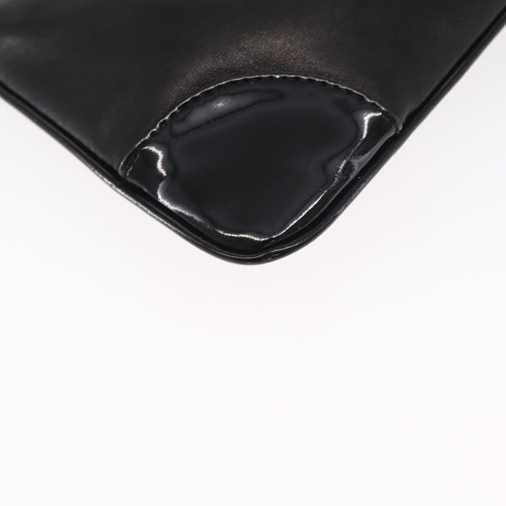 Chanel Camellia Clutch Bag Leather Black Leather Clutche & Pouche Bag