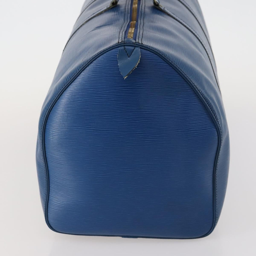 Louis Vuitton Keepall Bag Epi Leather Blue Leather Travel Bag