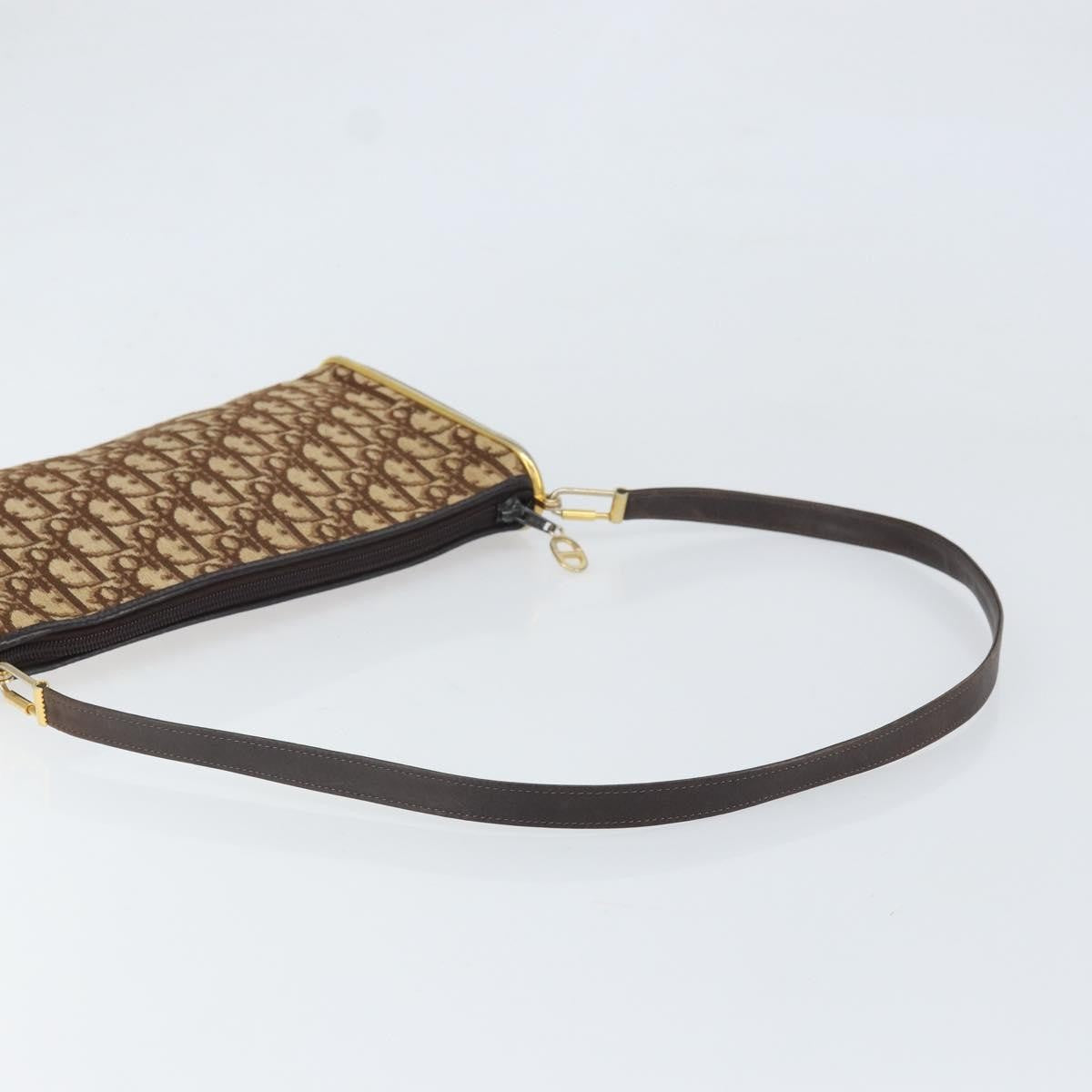 Christian Dior Trotter Shoulder Bag Canvas Brown Canvas Shoulder Bag Bag (Pre-Owned)