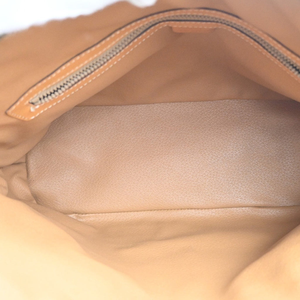 Celine Macadam Handbag Macadam With Leather Brown Pvc Handbag