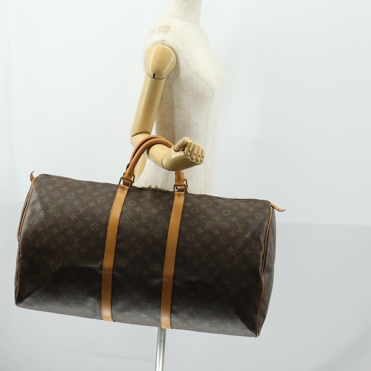 Louis Vuitton Keepall Bag Monogram Canvas Brown Canvas Travel Bag
