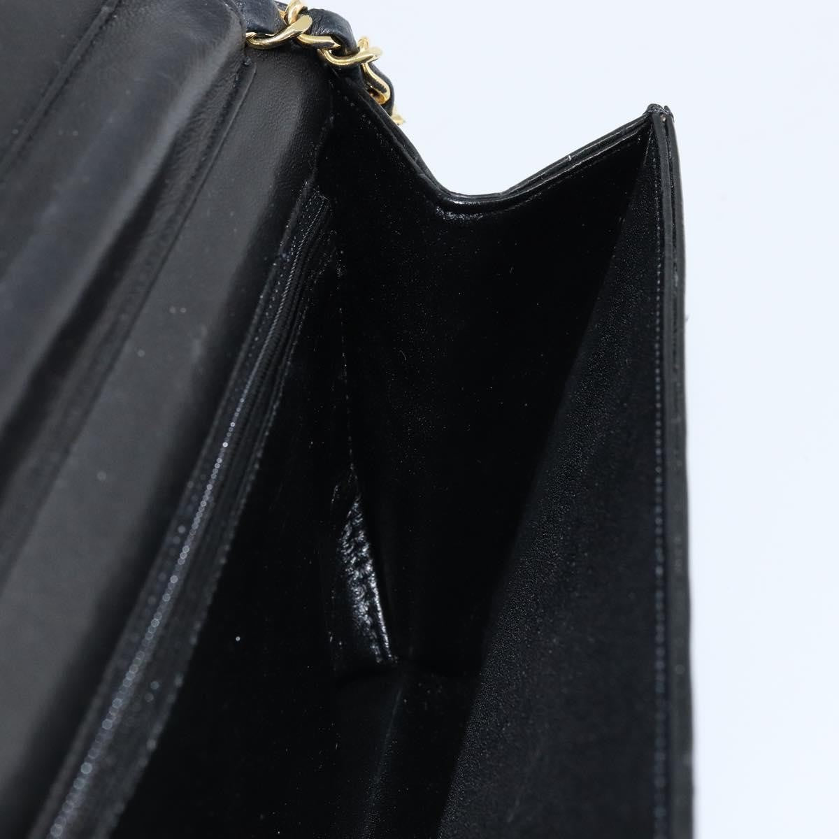 Chanel Wallet On Chain Quilted Patent Black Patent_Leather Shoulder Bag Bag