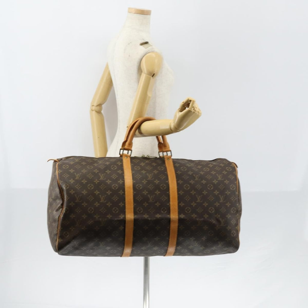 Louis Vuitton Keepall Bag Monogram Canvas Brown Canvas Travel Bag