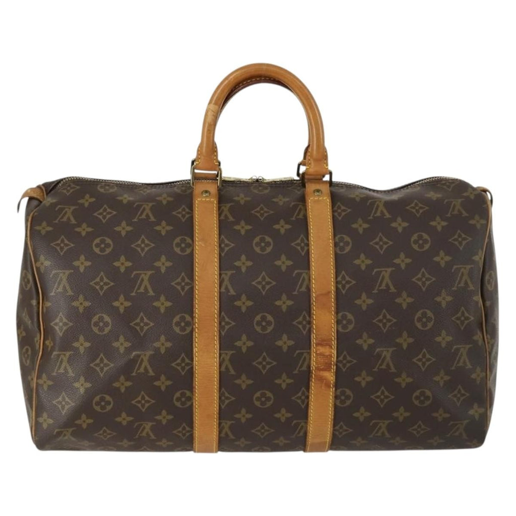 Louis Vuitton Keepall Bag Monogram Canvas Brown Canvas Travel Bag