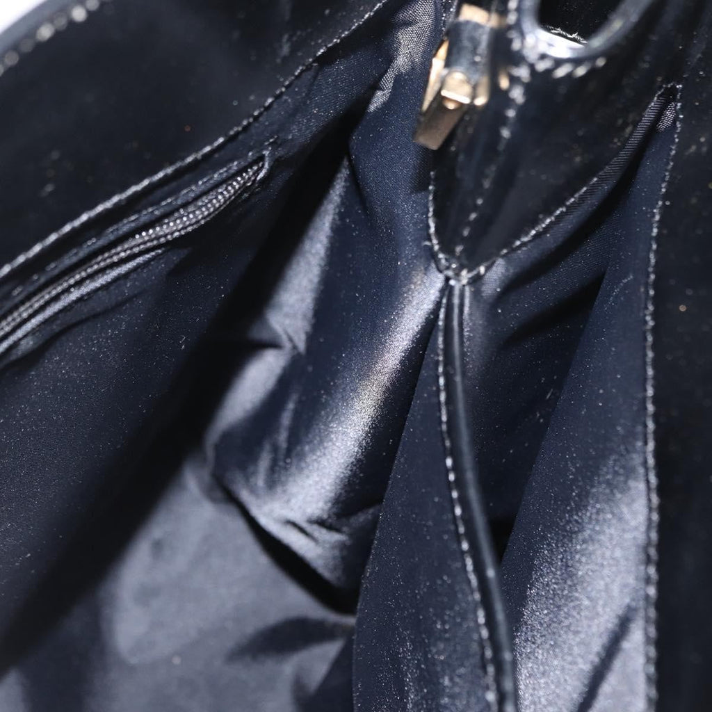 Gucci Vintage Handbag Leather Black Leather Handbag (Pre-Owned)