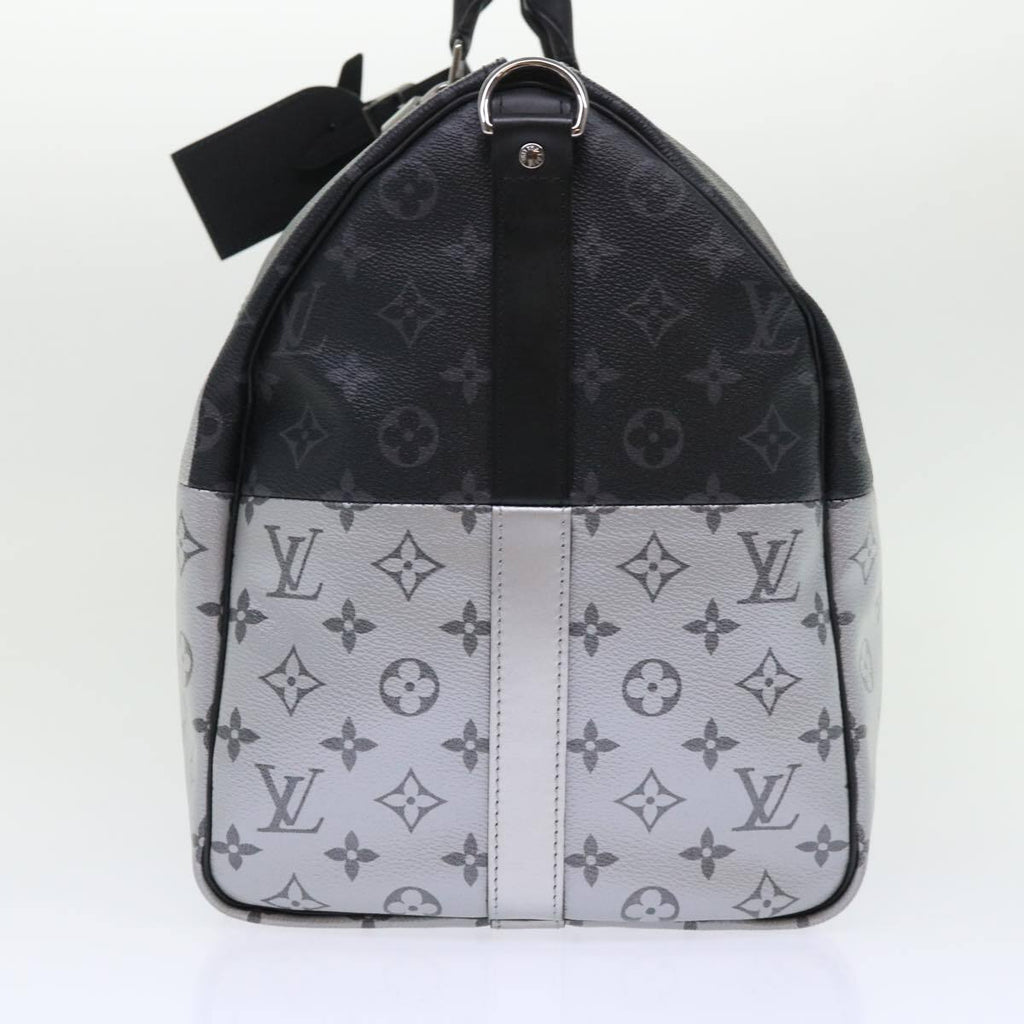 Louis Vuitton Keepall Bandouliere Bag Monogram Eclipse Split Canvas Black Canvas Bag