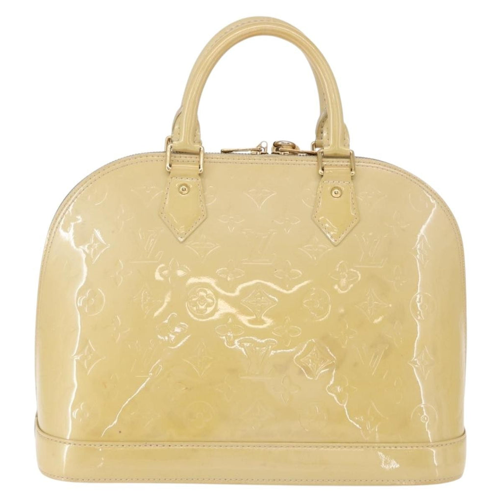 Louis Vuitton Alma Handbag Patent Leather Beige Patent_Leather Handbag