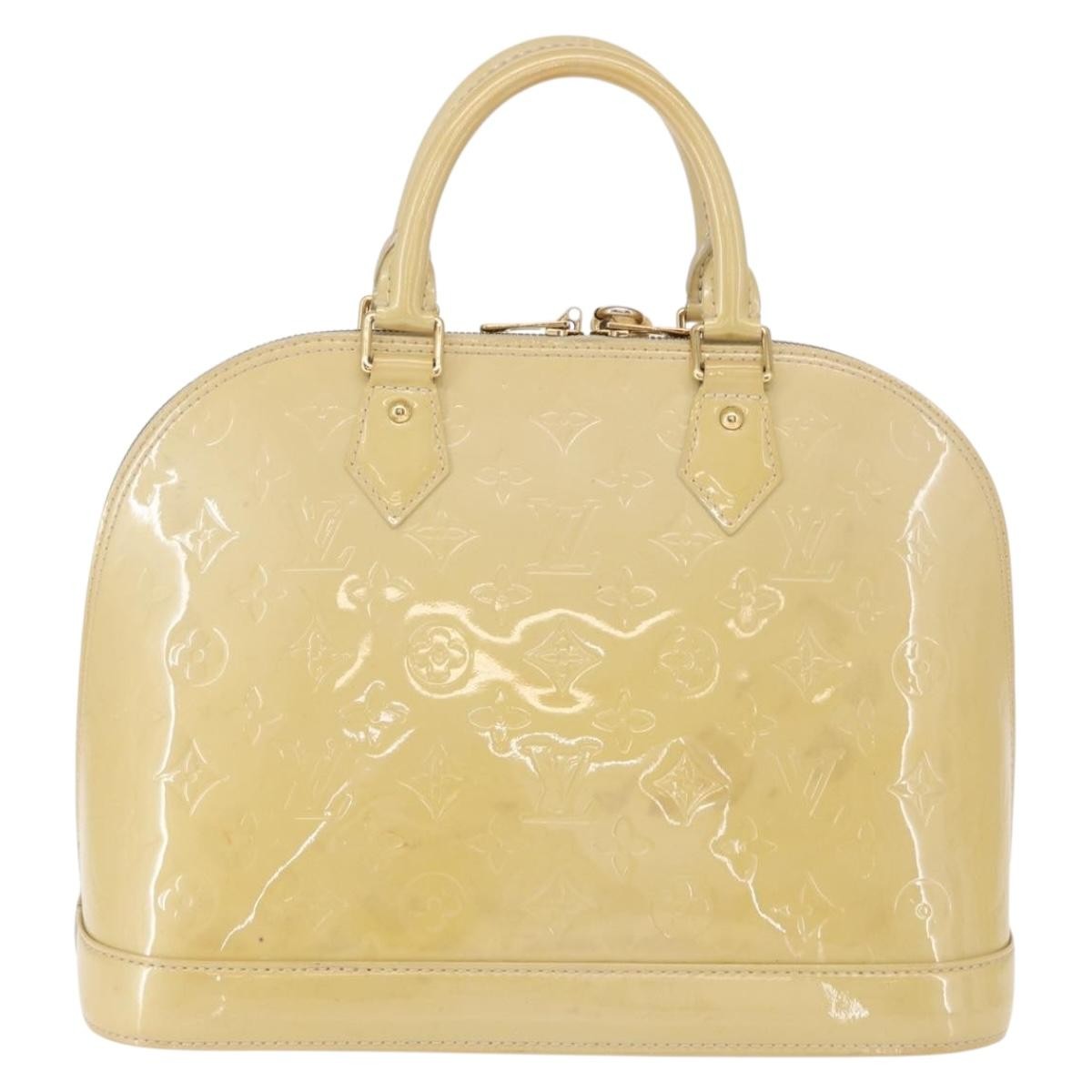 Louis Vuitton Alma Handbag Patent Leather Beige Patent_Leather Handbag