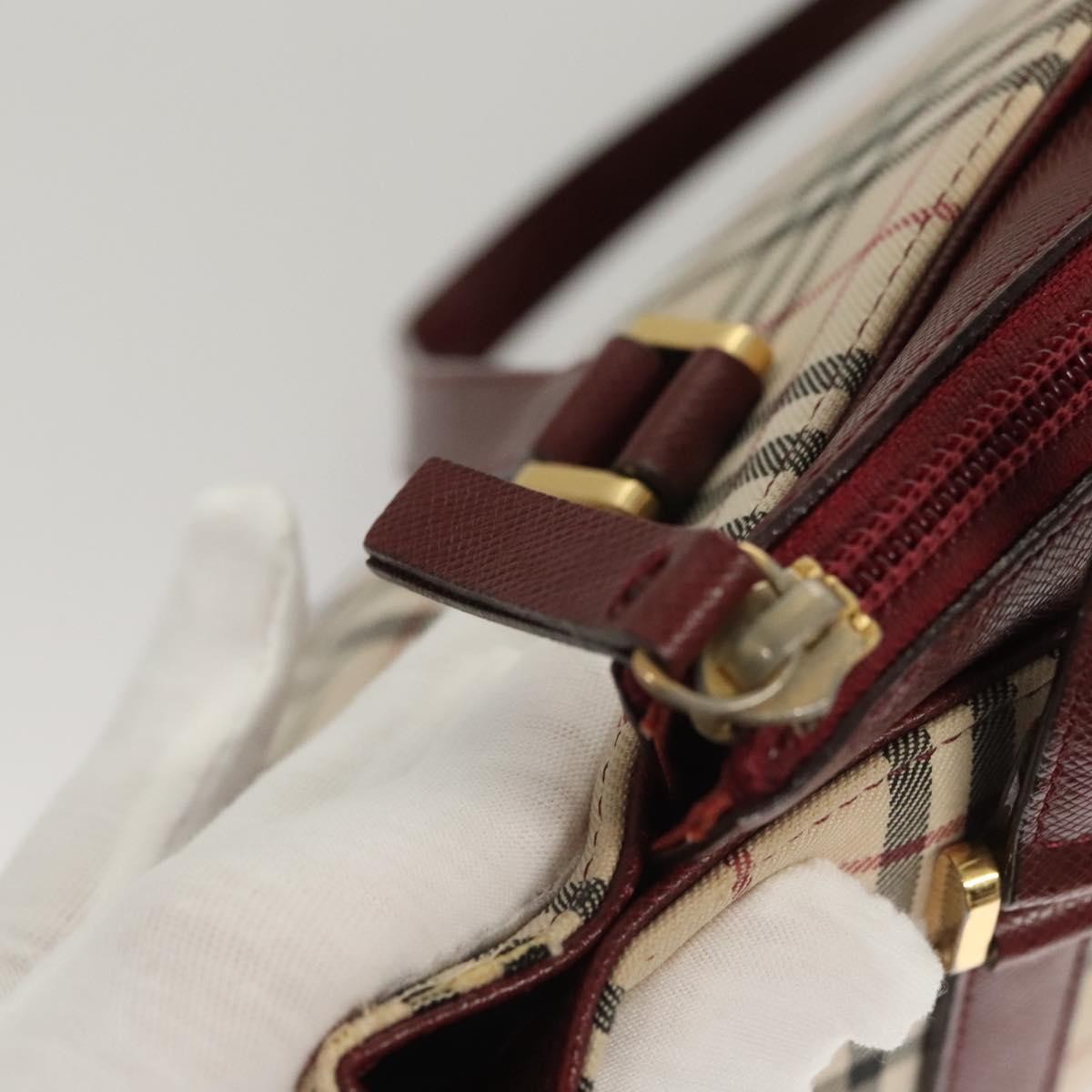 Burberry Nova Check Handbag Nova Check Canvas And Leather Beige Canvas Handbag