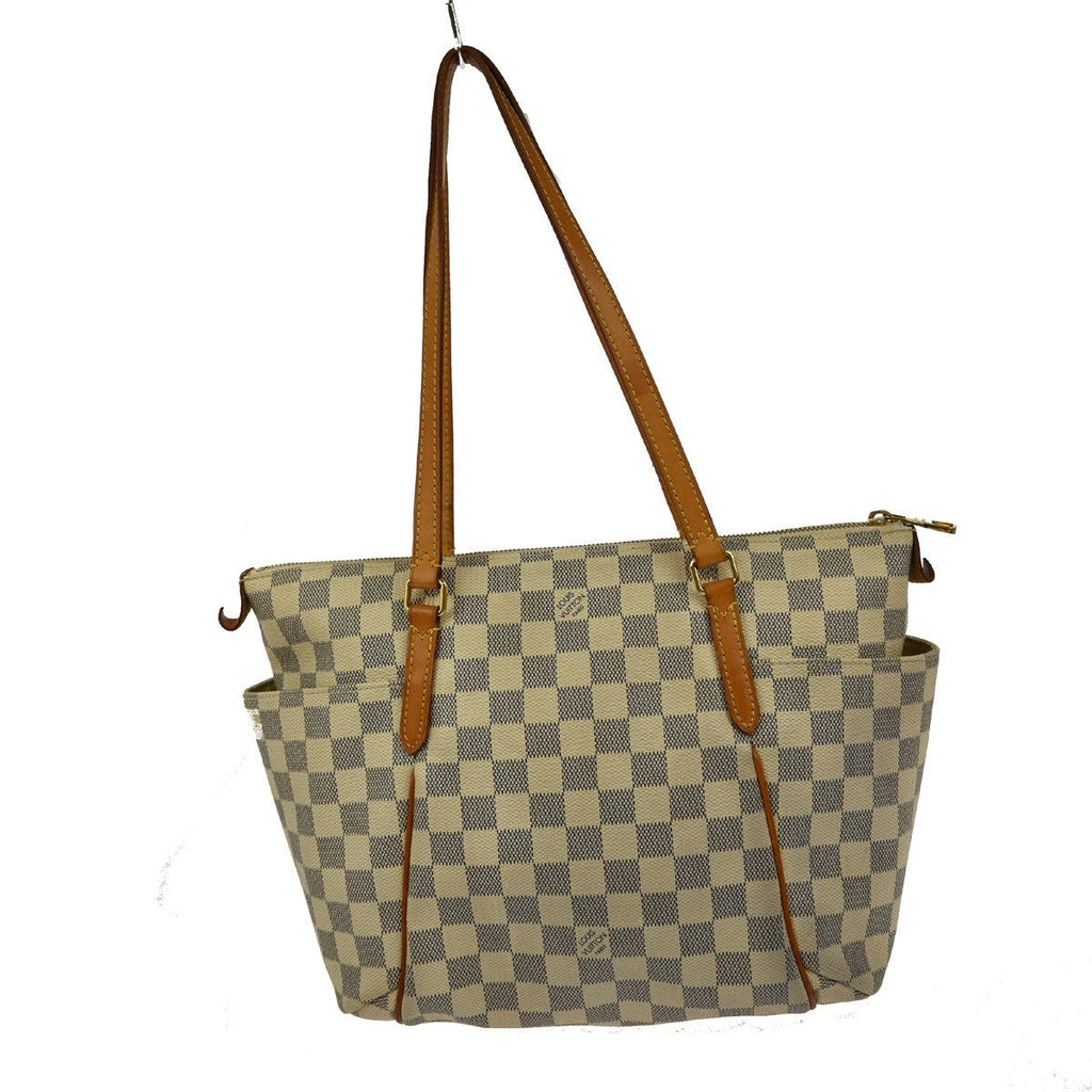 Louis Vuitton Totally Handbag Damier White Canvas Tote Bag