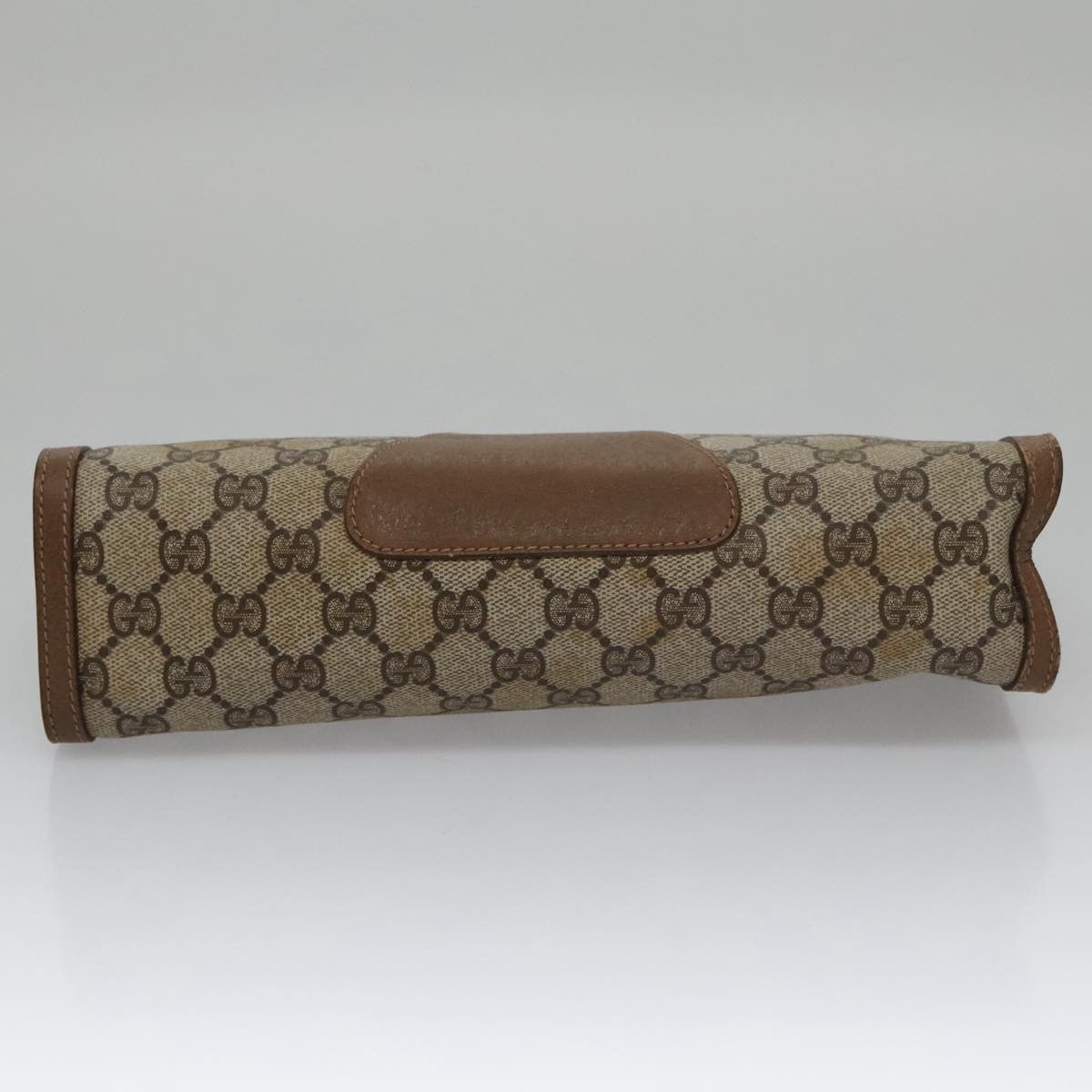 Gucci Sherry Line Pouch Canvas Beige Canvas Clutche & Pouche Bag (Pre-Owned)