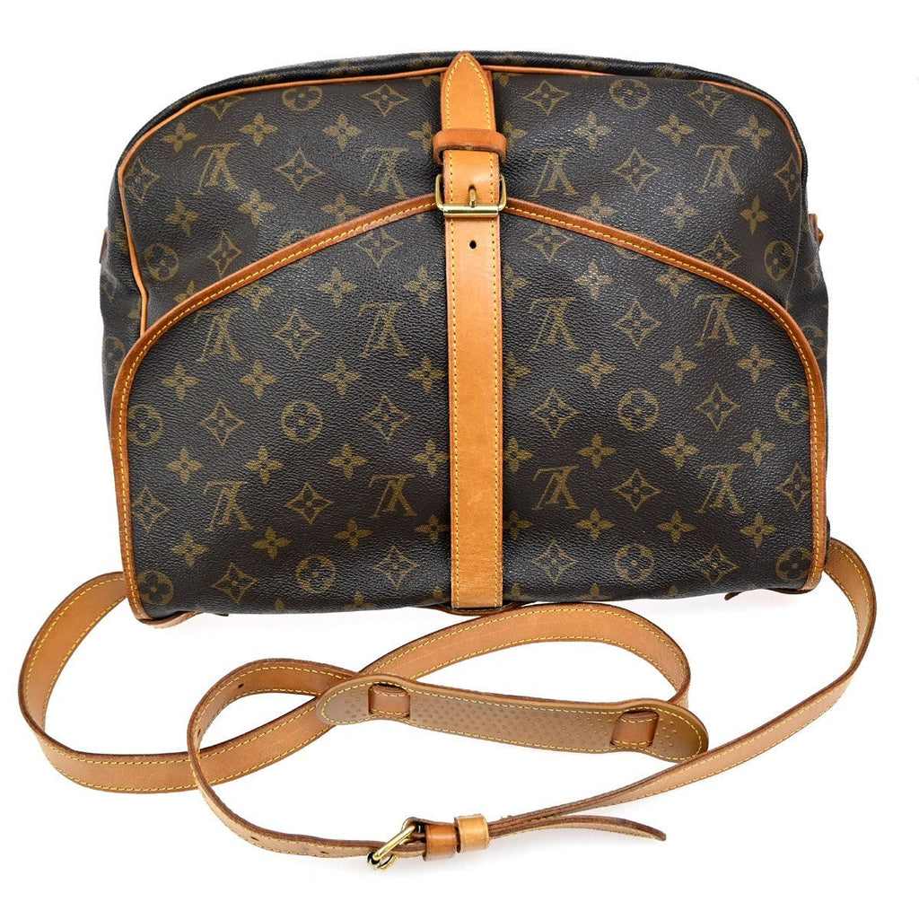 Louis Vuitton Saumur Handbag Monogram Canvas Brown Canvas Shoulder Bag