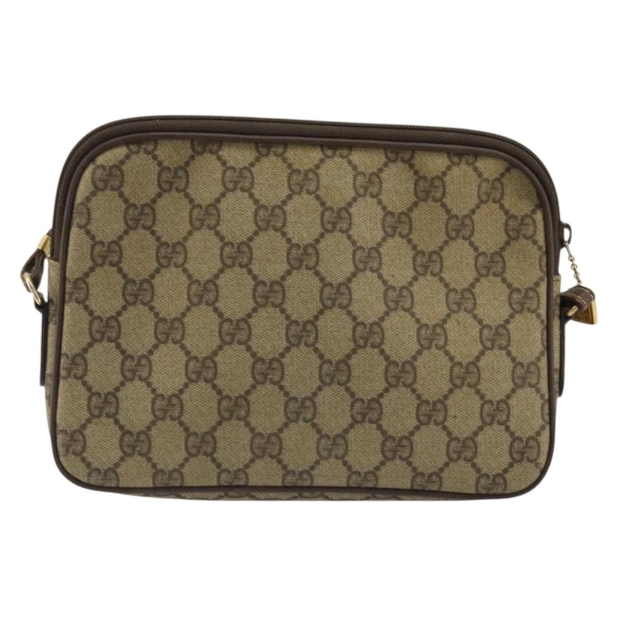 Gucci Gg Supreme Shoulder Bag Canvas Beige Canvas Shoulder Bag Bag (Pre-Owned)