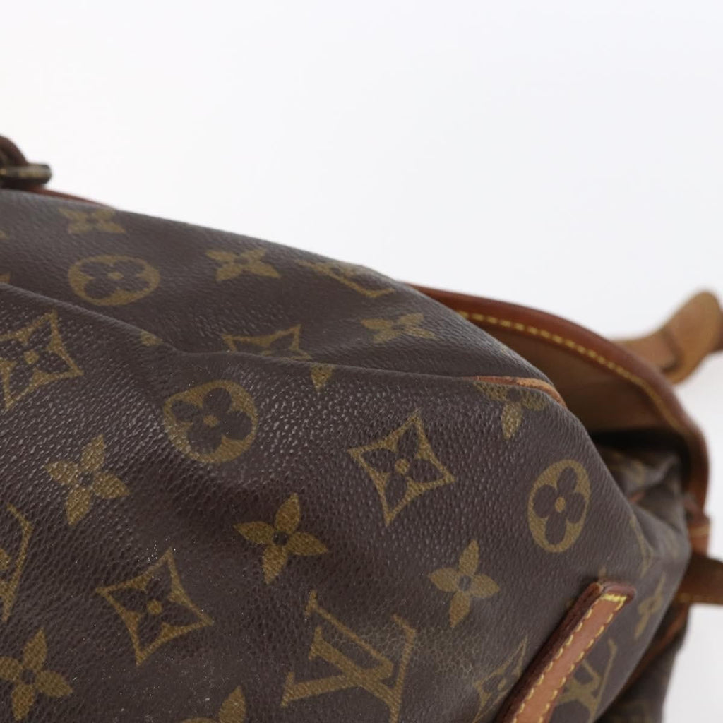Louis Vuitton Saumur Handbag Monogram Canvas Brown Canvas Shoulder Bag