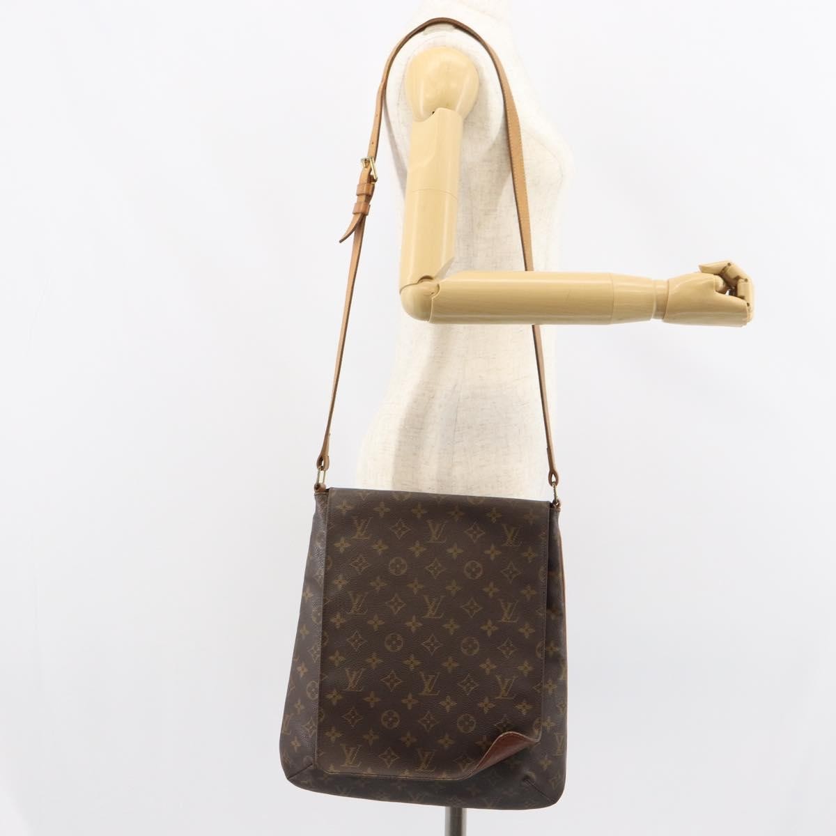 Louis Vuitton Musette Salsa Handbag Monogram Canvas Brown Canvas Shoulder Bag