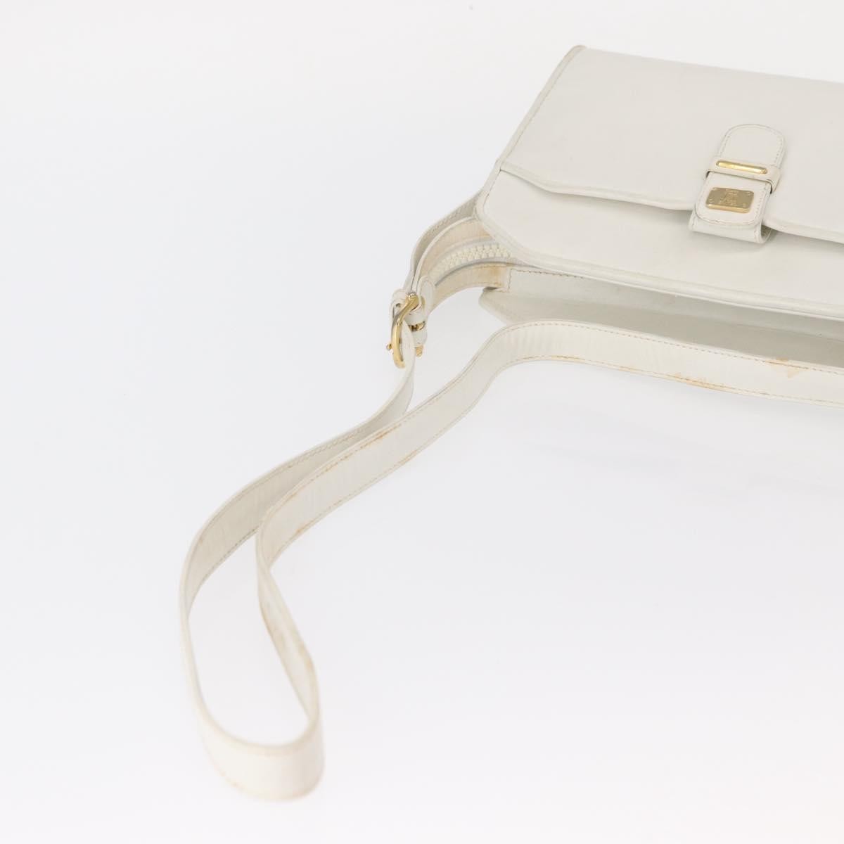 Celine Vintage Shoulder Bag Leather White Leather Shoulder Bag Bag
