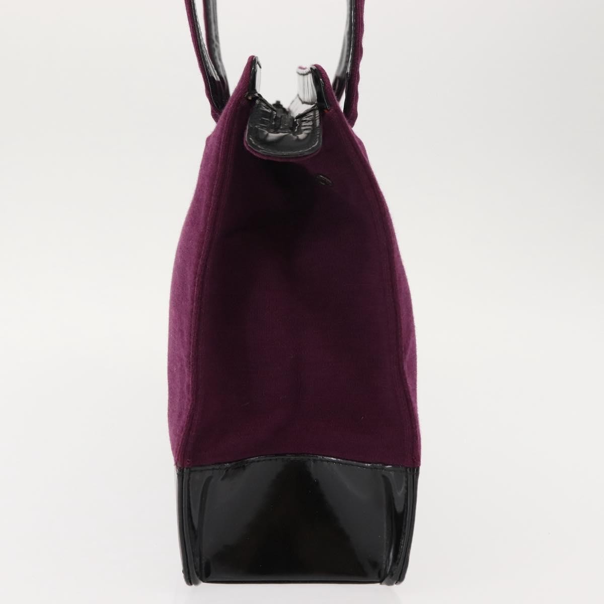 Chanel Vintage Logo Tote Cotton Purple Cotton Tote Bag Bag