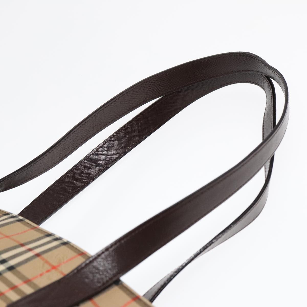 Burberry Nova Check Tote Canvas And Leather Beige Canvas Tote Bag