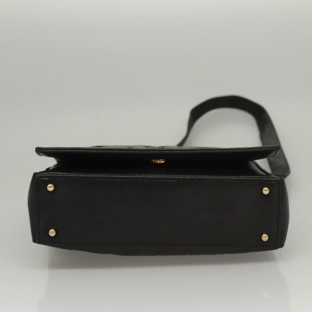 Chanel Chocolate Bar Cc Shoulder Bag Quilted Leather Black Leather Shoulder Bag Bag