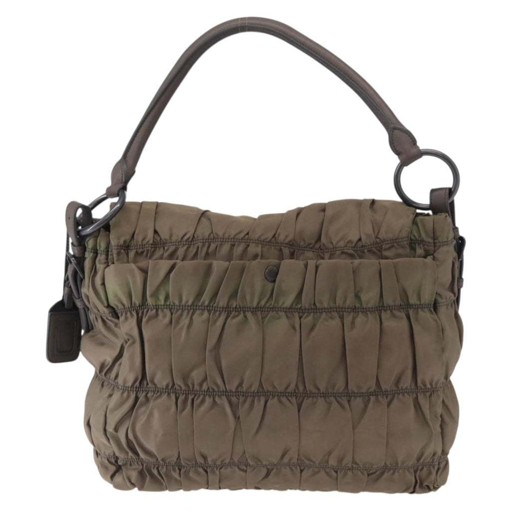 Prada Gaufre Convertible Hobo Tessuto Gray Nylon Shoulder Bag Bag
