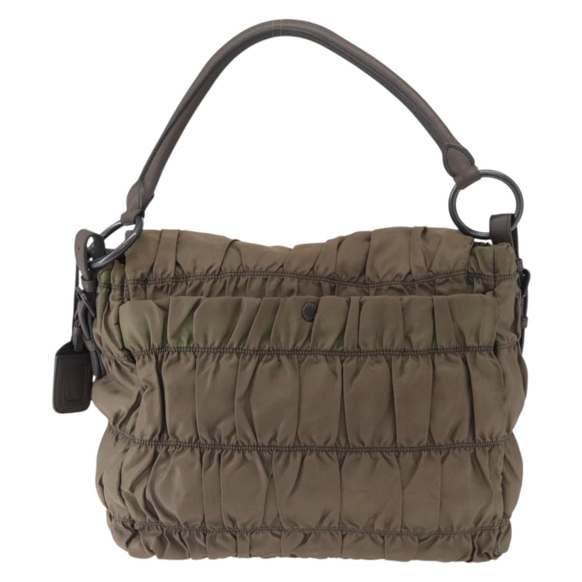 Prada Gaufre Convertible Hobo Tessuto Gray Nylon Shoulder Bag Bag