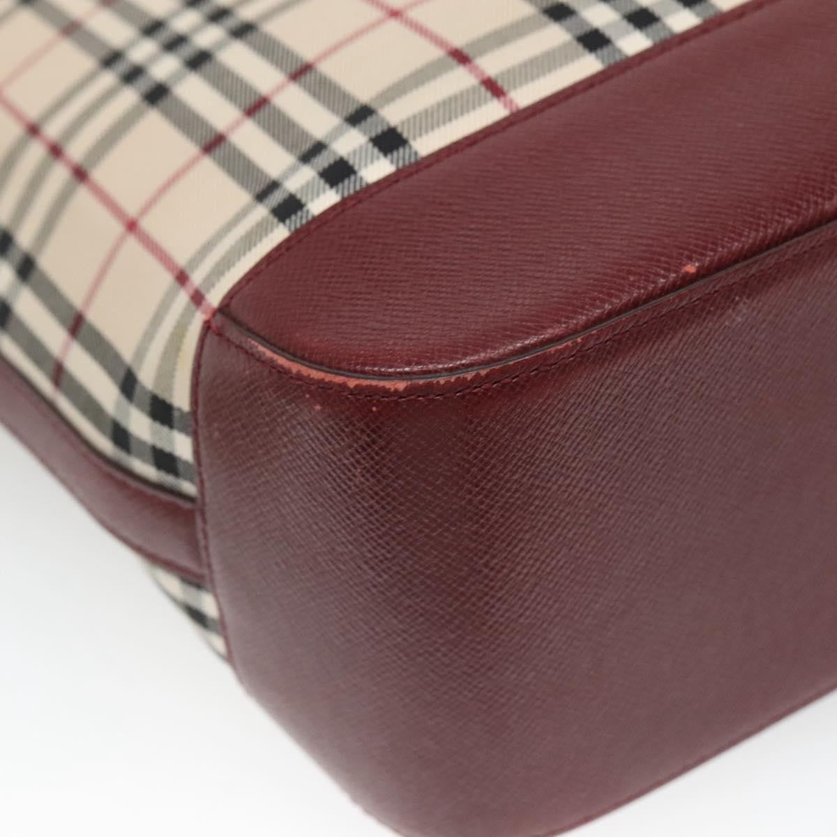 Burberry Nova Check Tote Canvas And Leather Beige Canvas Tote Bag