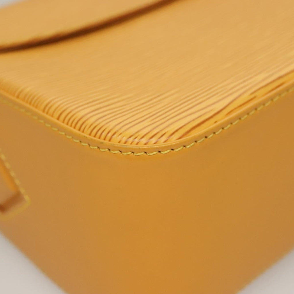 Louis Vuitton Buci Handbag Epi Leather Yellow Leather Shoulder Bag