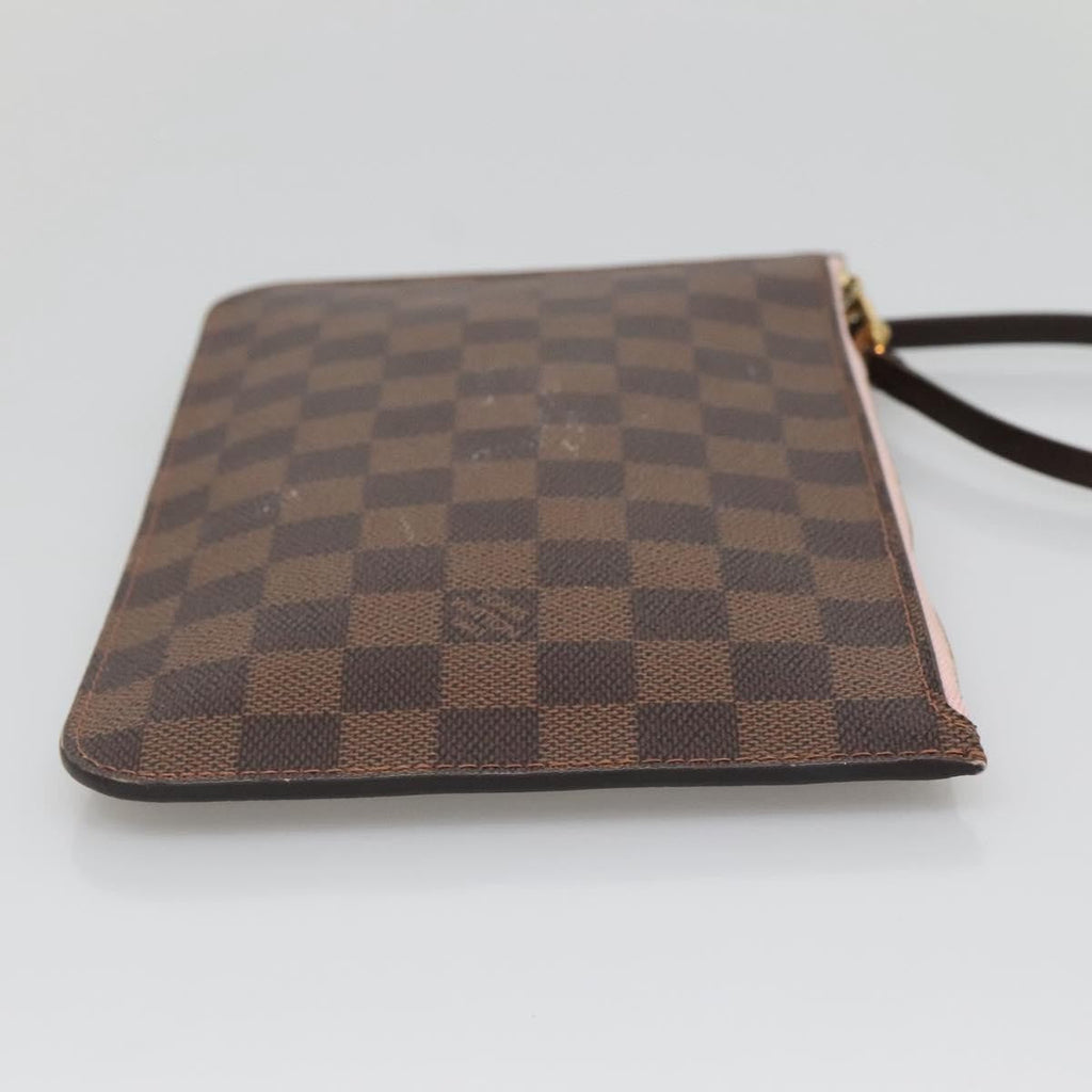Louis Vuitton Neverfull Pochette Damier Brown Canvas Bag