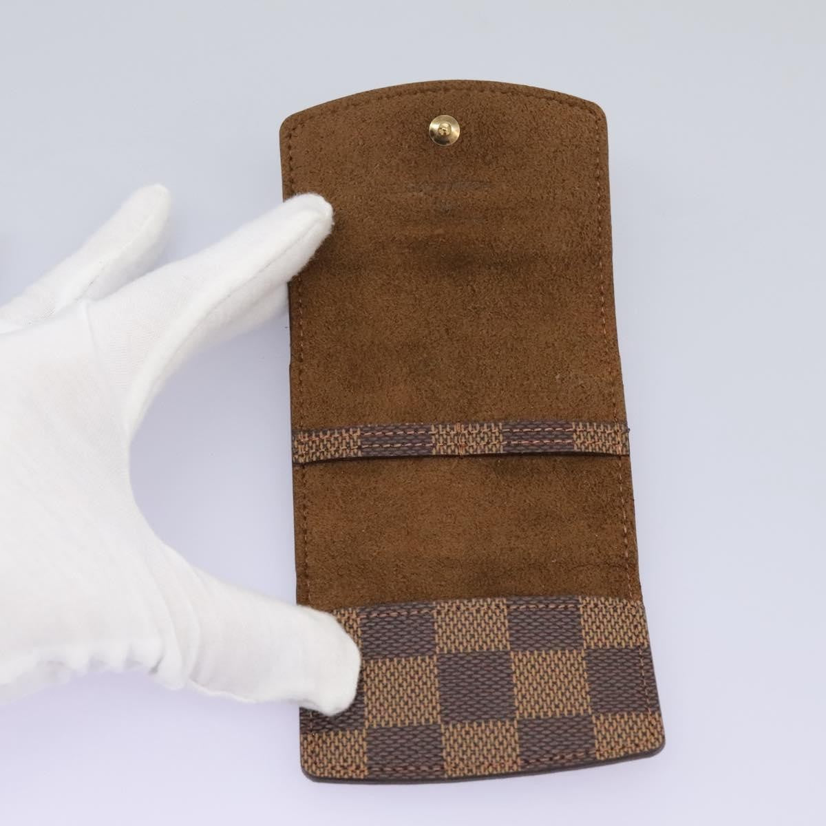 Louis Vuitton Cufflinks Case Damier Brown Canvas Cufflinks Jewelry