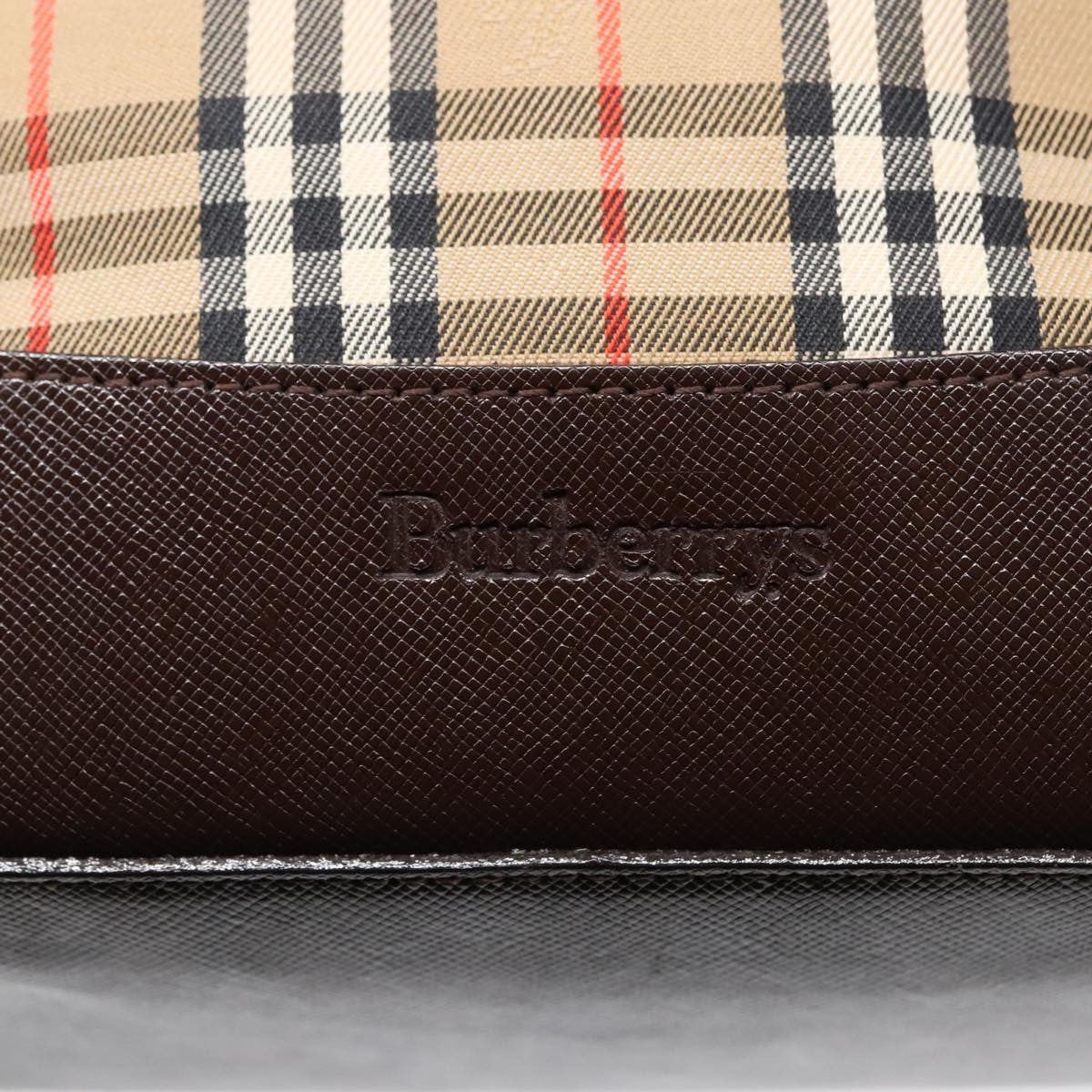 Burberry Nova Check Tote Canvas And Leather Beige Canvas Tote Bag