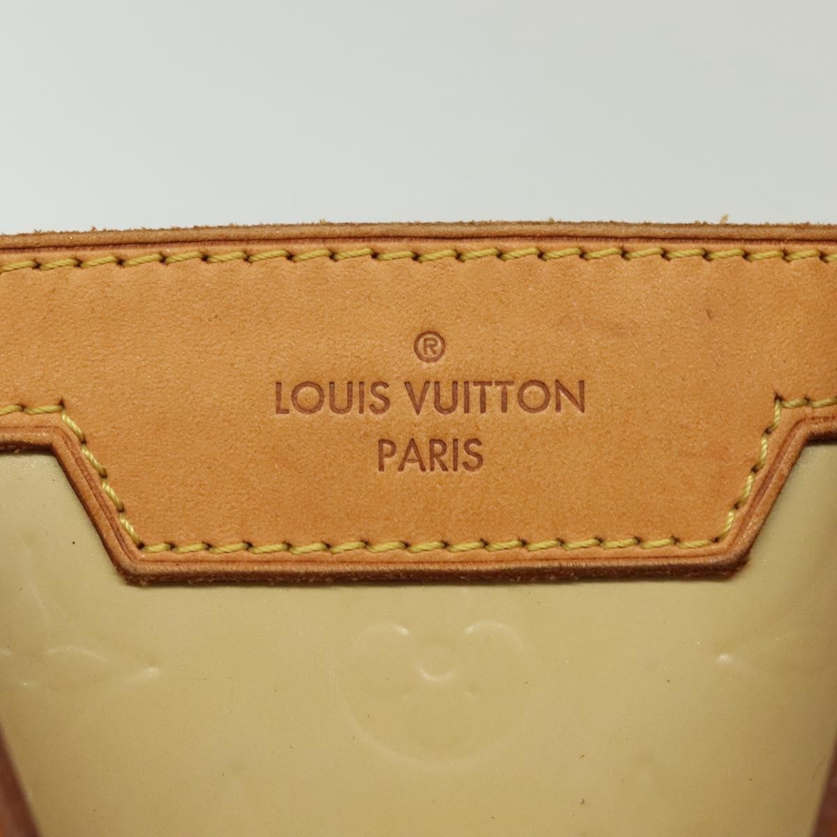 Louis Vuitton Blair Monogram Vernis Beige Patent_Leather Handbag