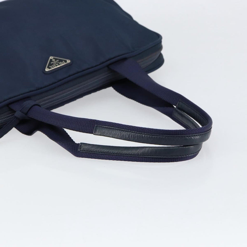 Prada Zip Around Tote Tessuto Navy Nylon Handbag