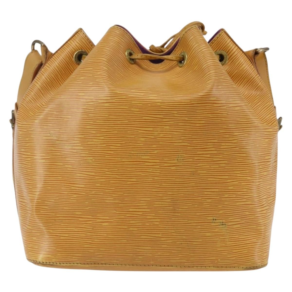 Louis Vuitton Petit Noe Handbag Epi Leather Yellow Leather Shoulder Bag