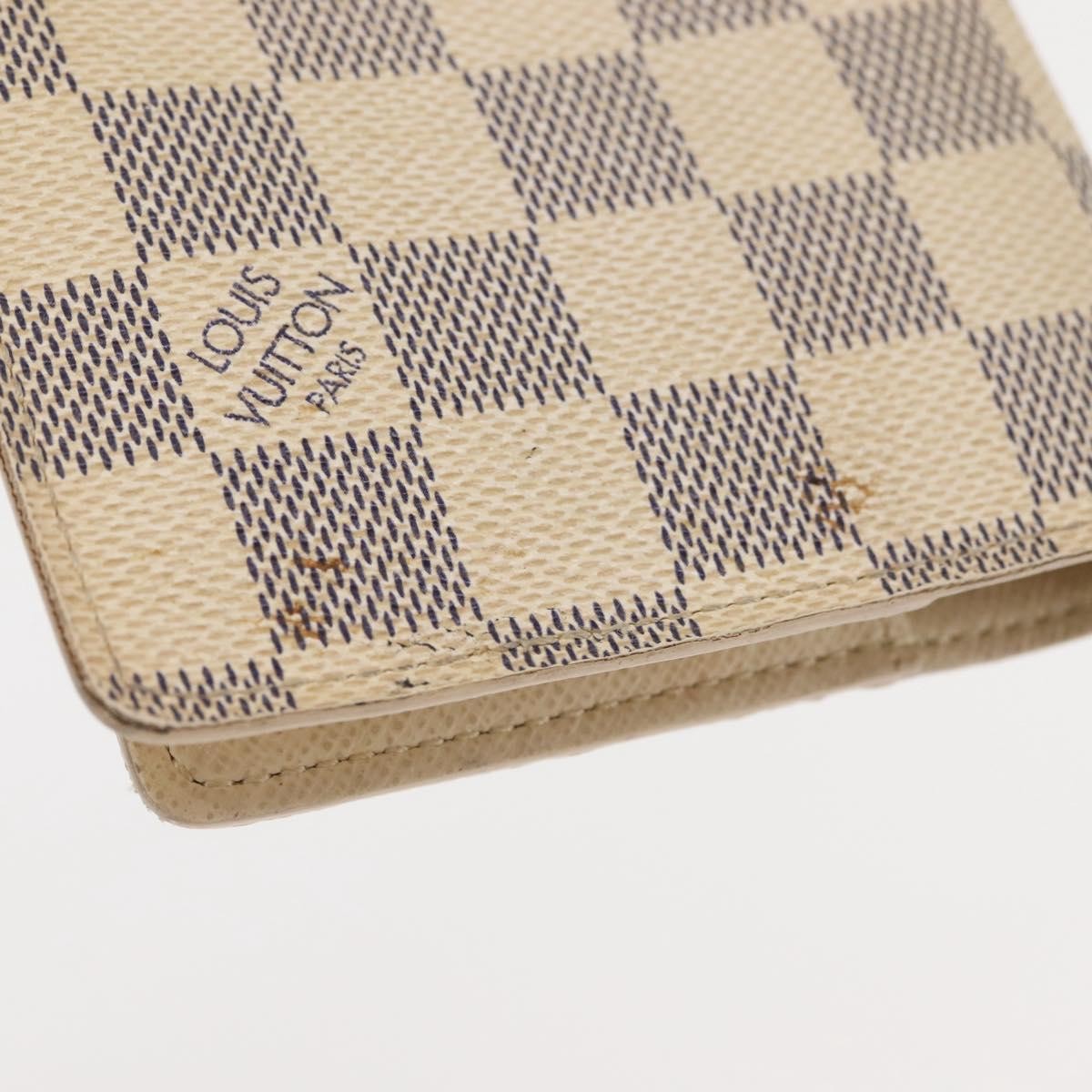 Louis Vuitton Agenda Cover Damier Azur Beige Canvas Toiletry Case Accessory