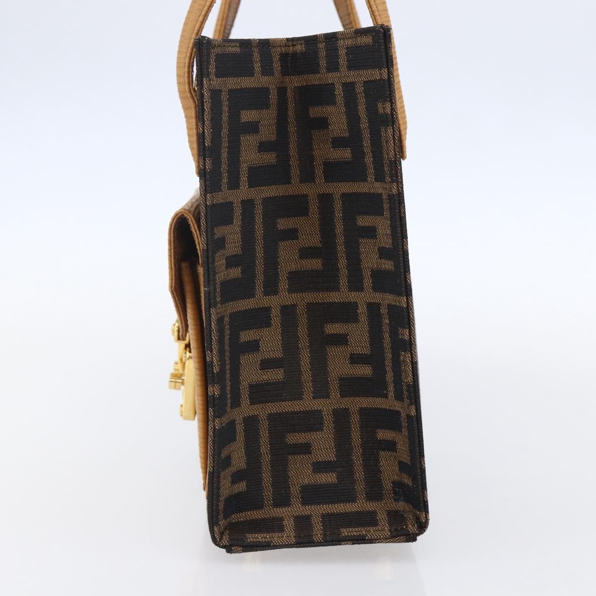 Fendi Vintage Top Handle Bag Zucca Canvas Brown Canvas Handbag