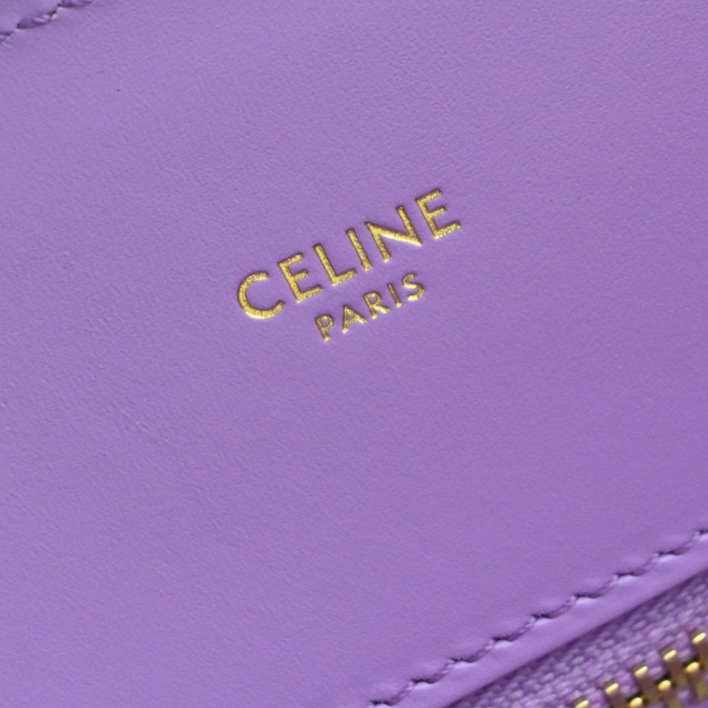 Celine Vertical Cabas Tote Canvas With Leather Purple Canvas Tote Bag Bag