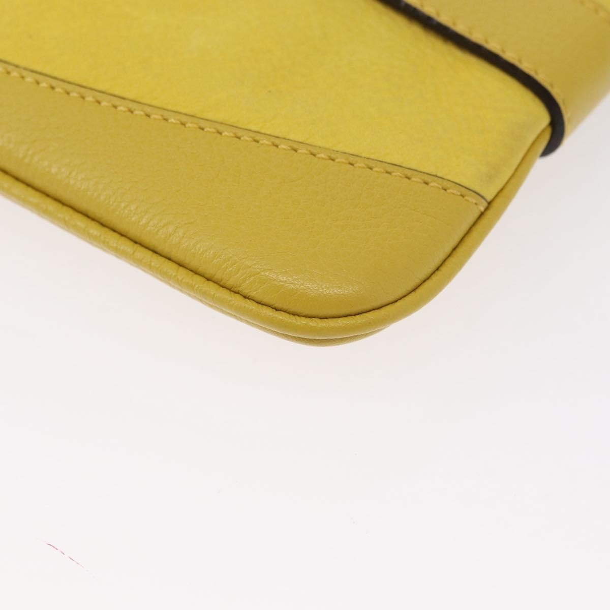 Burberry Vintage Shoulder Bag Leather Yellow Leather Shoulder Bag