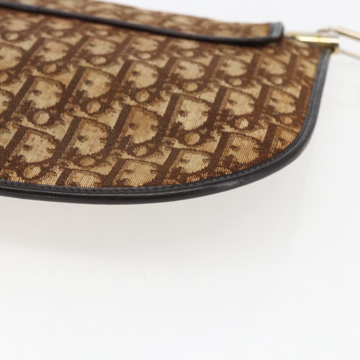 Christian Dior Vintage Trotter Shoulder Bag Canvas Brown Canvas Shoulder Bag Bag (Pre-Owned)