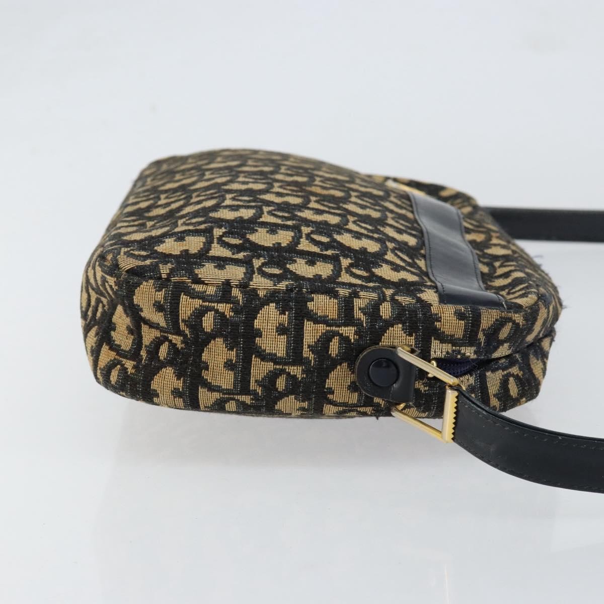 Christian Dior Vintage Cd Trotter Shoulder Bag Canvas Navy Canvas Shoulder Bag Bag (Pre-Owned)