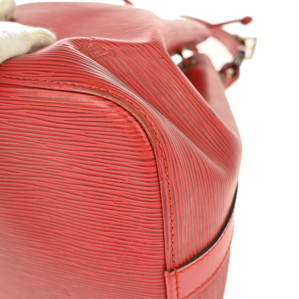 Louis Vuitton Petit Noe Handbag Epi Leather Red Leather Shoulder Bag
